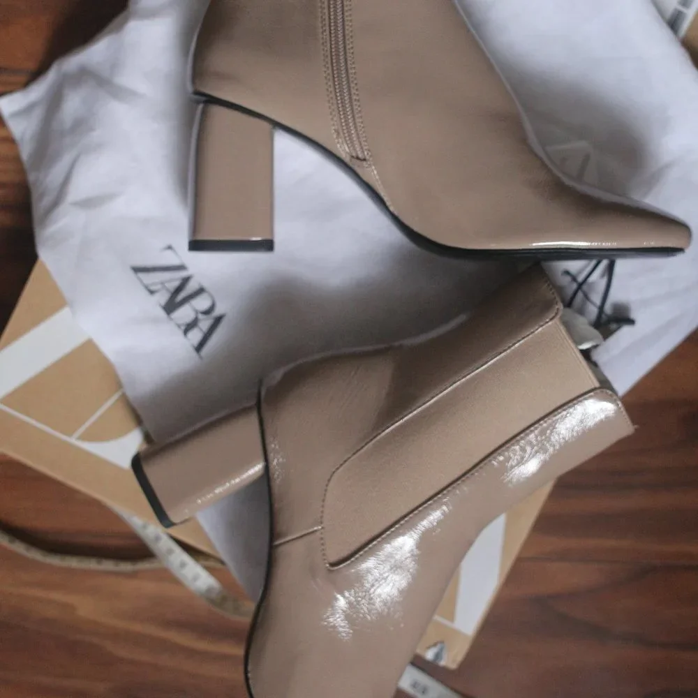 NWT Zara Beige Boots. - Picture 6 of 6